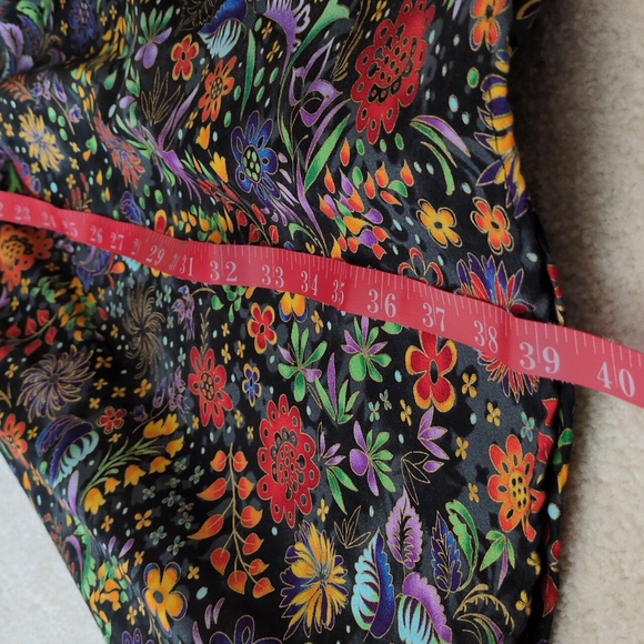 Retrolicious Greta Dress Full Skirt Pockets Black Red Purple Orange Floral - Picture 13 of 13